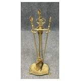 Gold Tone Fire Place Tool Stand