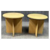 Decorator Tables w/Glass Tops / 2 pc