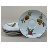 Royal Worcester 'Evesham' Saucers / 4 pc