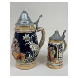 German Beer Steins / 2 pc