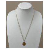 Russian USSR Roubles & 14k Gold GF Necklace