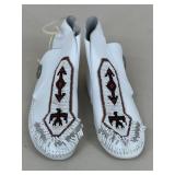 Minnetonka Beaded Leather Moccasins