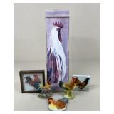 Assorted Rooster Decor/ Figures, Spoon Rest +