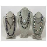 Beaded Necklaces / 9 pc