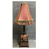 Elephant Resin Table Lamp w/Shade