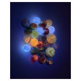 Vintage Marbles w/ Cadmium & Magnesium Swirls