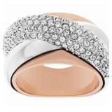 Swarovski Crystal Wave Ring Sz 5.5