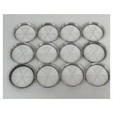 Etched Glass & Sterling Coasters