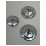 Sterling Sugar Bowl Lids / 3 pc
