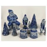Christmas Figurines & Bell: Rowe Pottery Works+