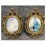 Vintage 'Pinkie & Blue Boy' Prints in Oval