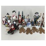 Wood, Metal & Ceramic Christmas Figurines+