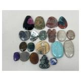 Stone Pendants & Beads / 20 pc
