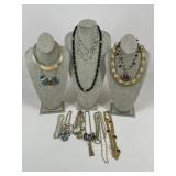 Gold & Jewel Tone Costume Jewelry/ 13 pc