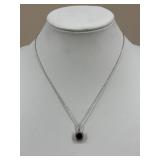 Sterling Silver Necklace w/ Stone Pendant