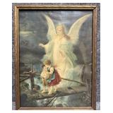Vintage 'Guardian Angel' Print by Heiliger