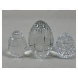 Lead Crystal Eggs / 3 pc