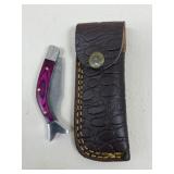 Custom Pocket Knife W/ Sheath