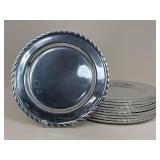 Polished Pewter Chargers / Plates - 10 pc