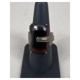 Sz 7.5 18k Gold & Sterling Silver Ring