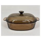 Vintage CorningWare Visions Amber Roasting Pan