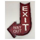 Metal Exit Sign