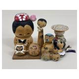 Vintage Japanese Kokeshi Dolls / 8 pc