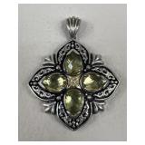 Sterling Silver & 14k Gold Pendant