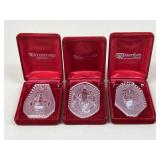 Waterford Crystal Christmas Ornaments / 3 pc