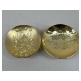 Vintage Japanese 24k Gold-plated Sakazuki Cups