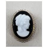 12k GF Cameo Pendant/ Brooch