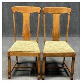 Pair of Antique Wood Dining Chairs