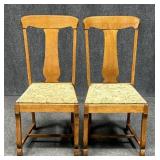 Pair of Antique Wood Dining Chairs