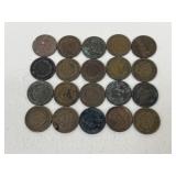 Indian Head Pennies / 20 pc