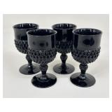 Vintage Indiana Glass Tiara 'Cameo Black' Goblets