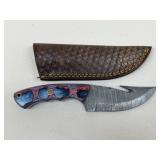 Custom Gut Hook Knife w/ Sheath
