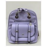 Pastel Purple Faux Leather Mini Backpack