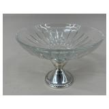 Weighted Sterling Silver & Crystal Candy Dish