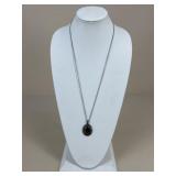 Sterling Silver Necklace w/ Stone