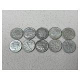 1964 Roosevelt Dimes / 10 pc