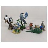 Fitz & Floyd/Franklin Mint+ Bird Figures / 6 pc