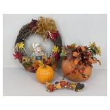 Assorted Fall Decor / 4 pc