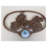 'A Classic Harley' Mahogany Wall Clock