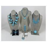 Turquoise Necklaces & Bracelet / 7 pc