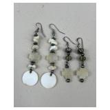 2 Pairs Of Stone Pierced Earrings