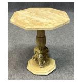 Side Table w / Travertine Top