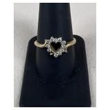 Sz 9.5 14k Gold & Diamond Ring