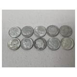 1964 Roosevelt Dimes / 10 pc