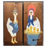 Hand Painted Wood - Duck Family by Wanda