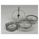 Assorted Bowls w/ Silverplate - 4 pc